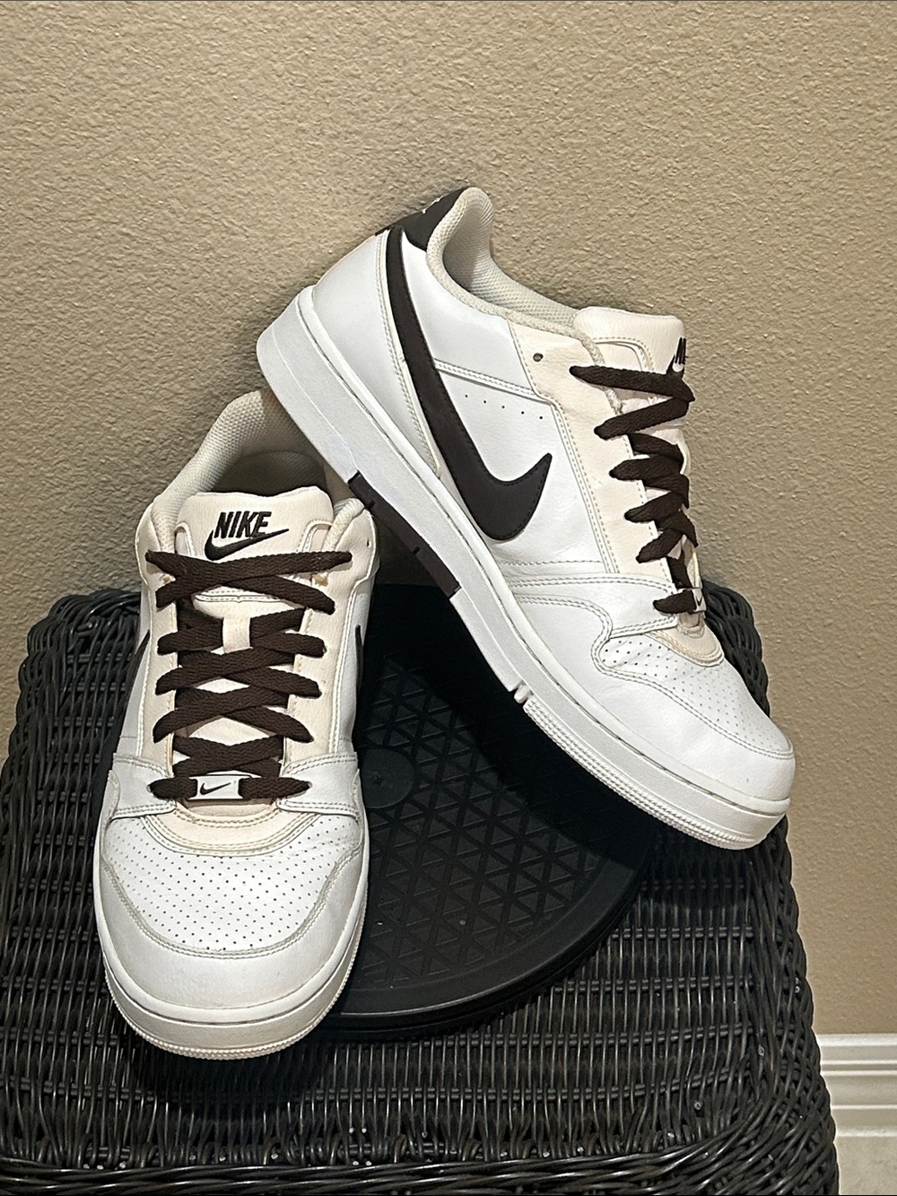 Size 12 Nike Air Prestige III White Brown 386114-120